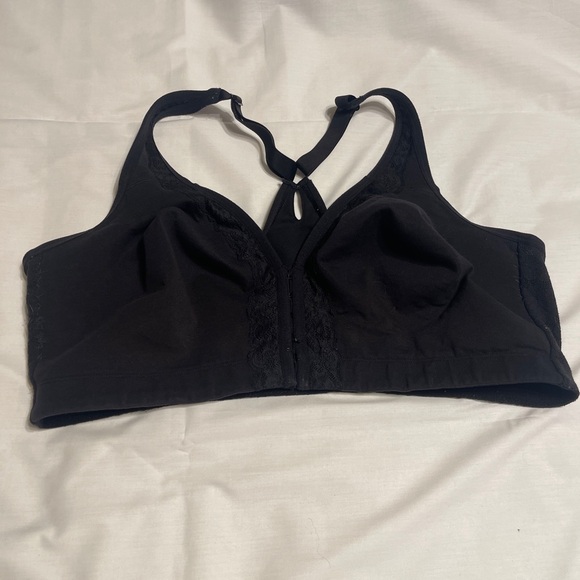 Lot of 2 Cacique bras wire free 42DD one front closure one back closure wireless - Picture 5 of 7